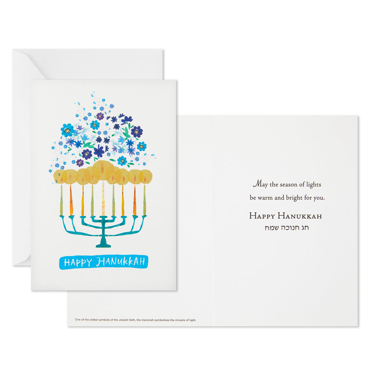 UNICEF Hanukkah Boxed Cards, Menorah Candles (12 Cards and 13 Envelopes)