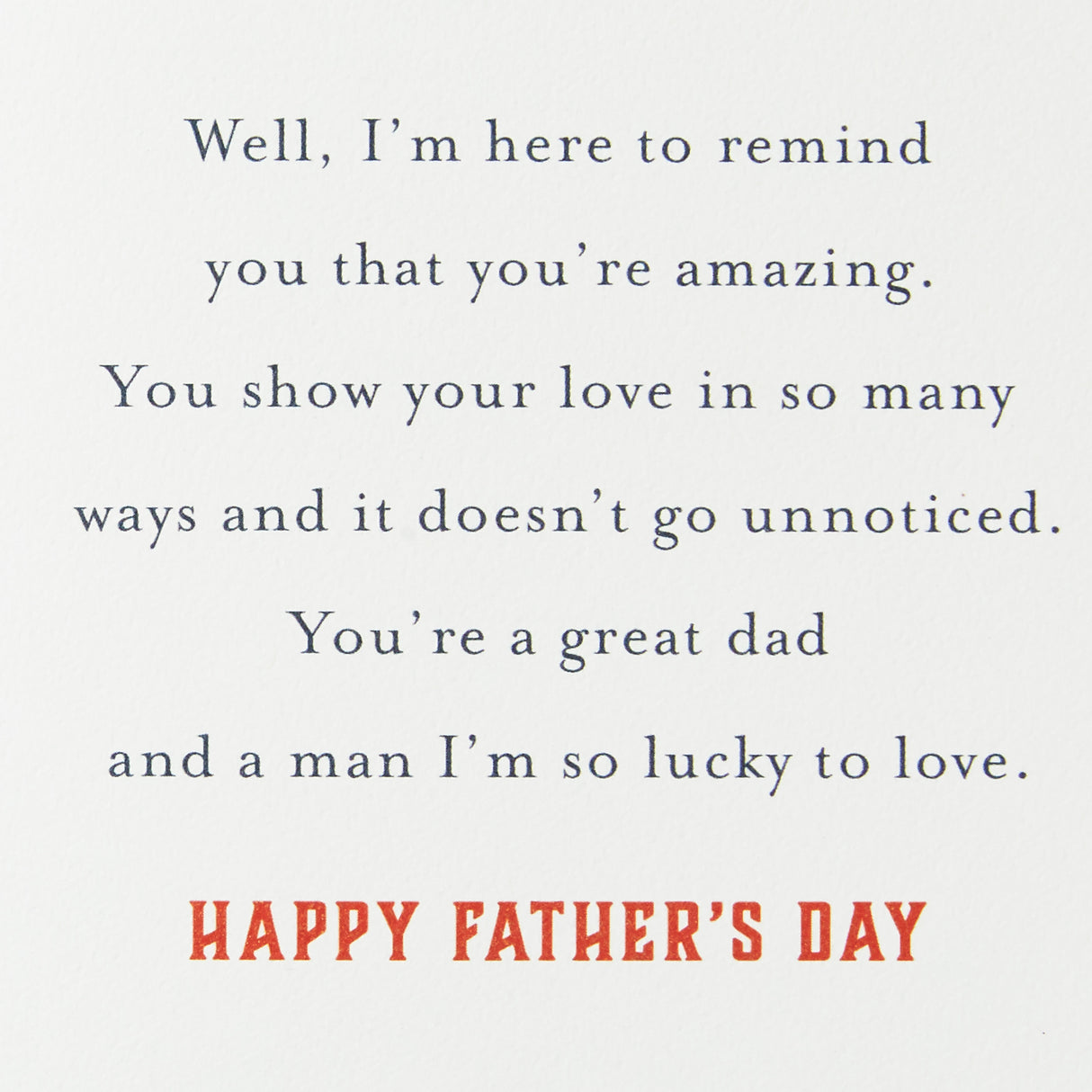 Fathers Day Card for Husband or Boyfriend (Great Dad)