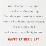 Fathers Day Card for Husband or Boyfriend (Great Dad)