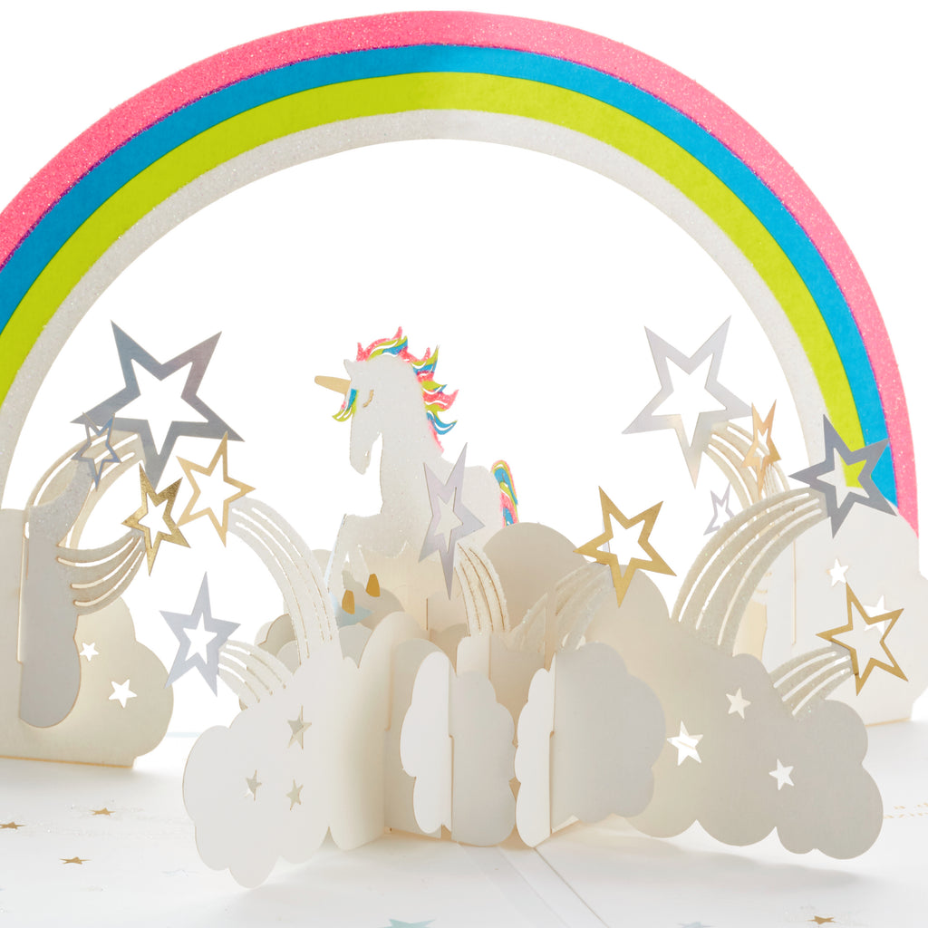 Signature Paper Wonder Pop Up Birthday Card (Unicorn, You Are Magical)