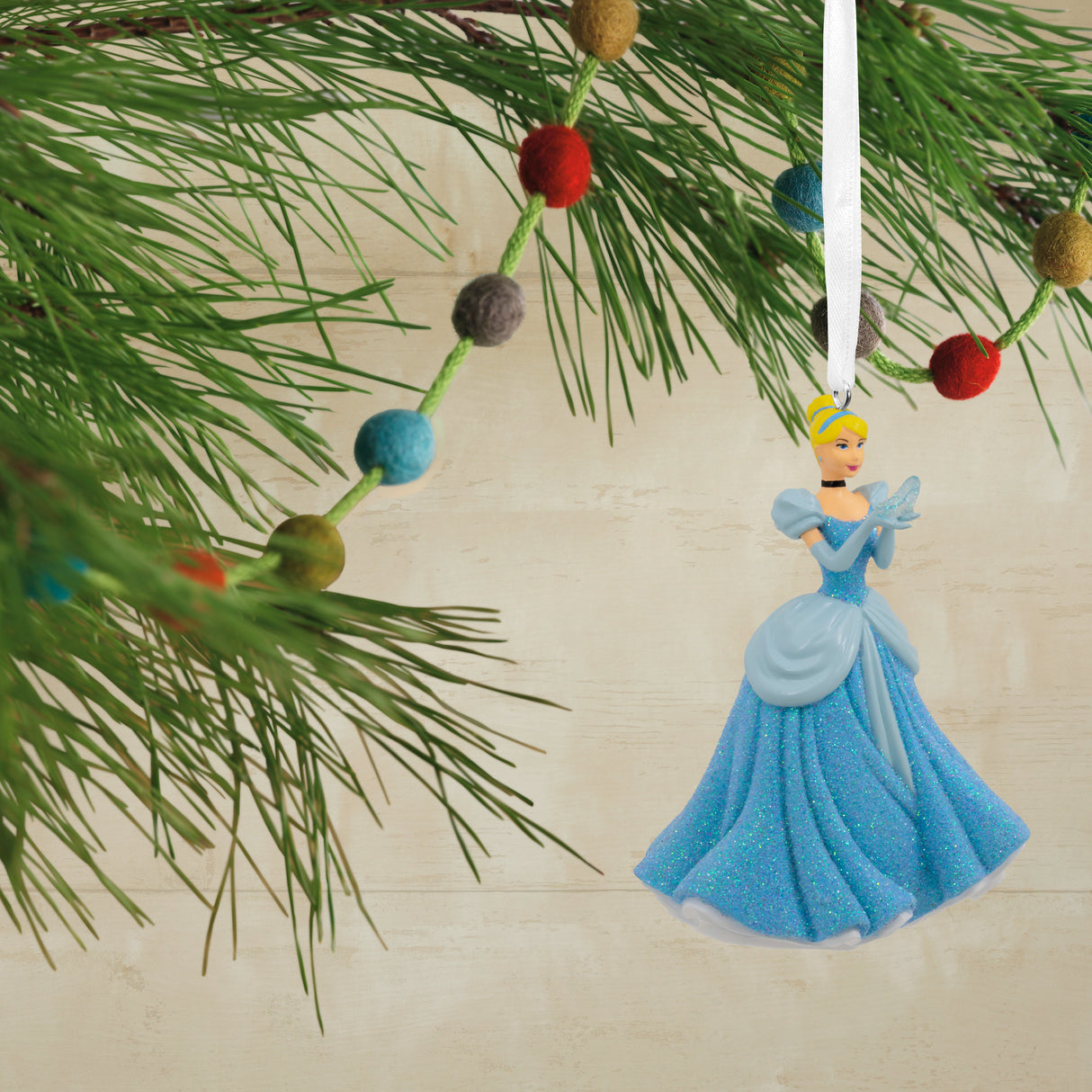 Disney Cinderella Holding Glass Slipper Christmas Ornament