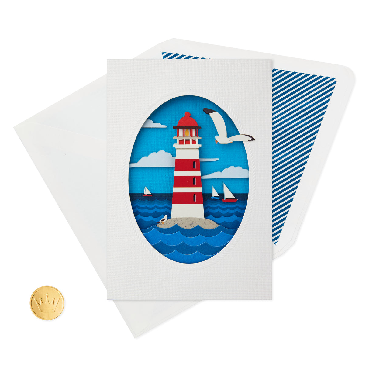  Signature Blank Card, Lighthouse (Birthday Card, All Occasion Card)