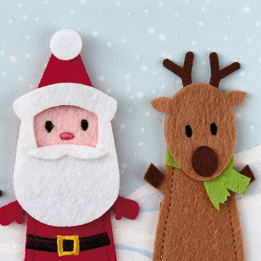 Signature Christmas Card for Kid (Removable Finger Puppets)