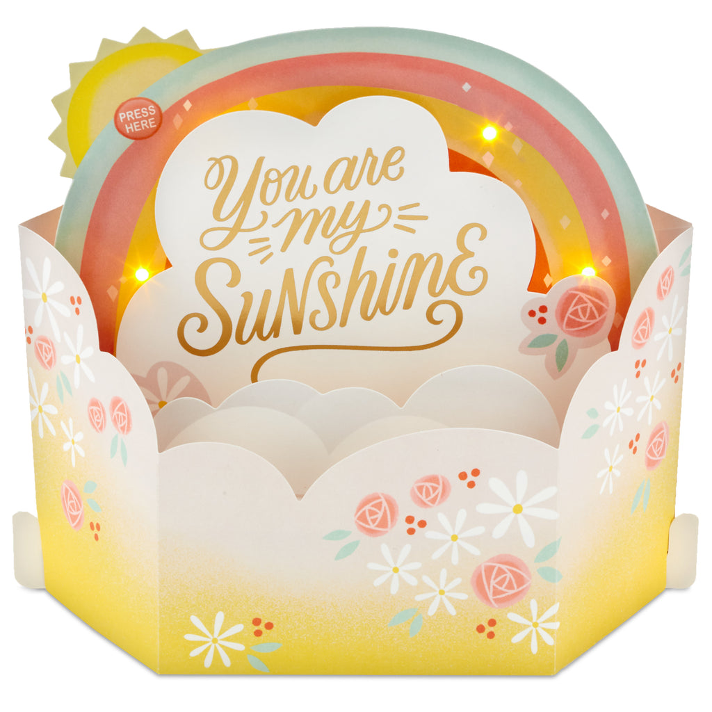 Paper Wonder Giant Birthday Pop Up Card for Mom with Light and Sound (Plays You Are My Sunshine)