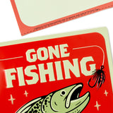 Fathers Day Card with Removable Tin Sign (Gone Fishing)