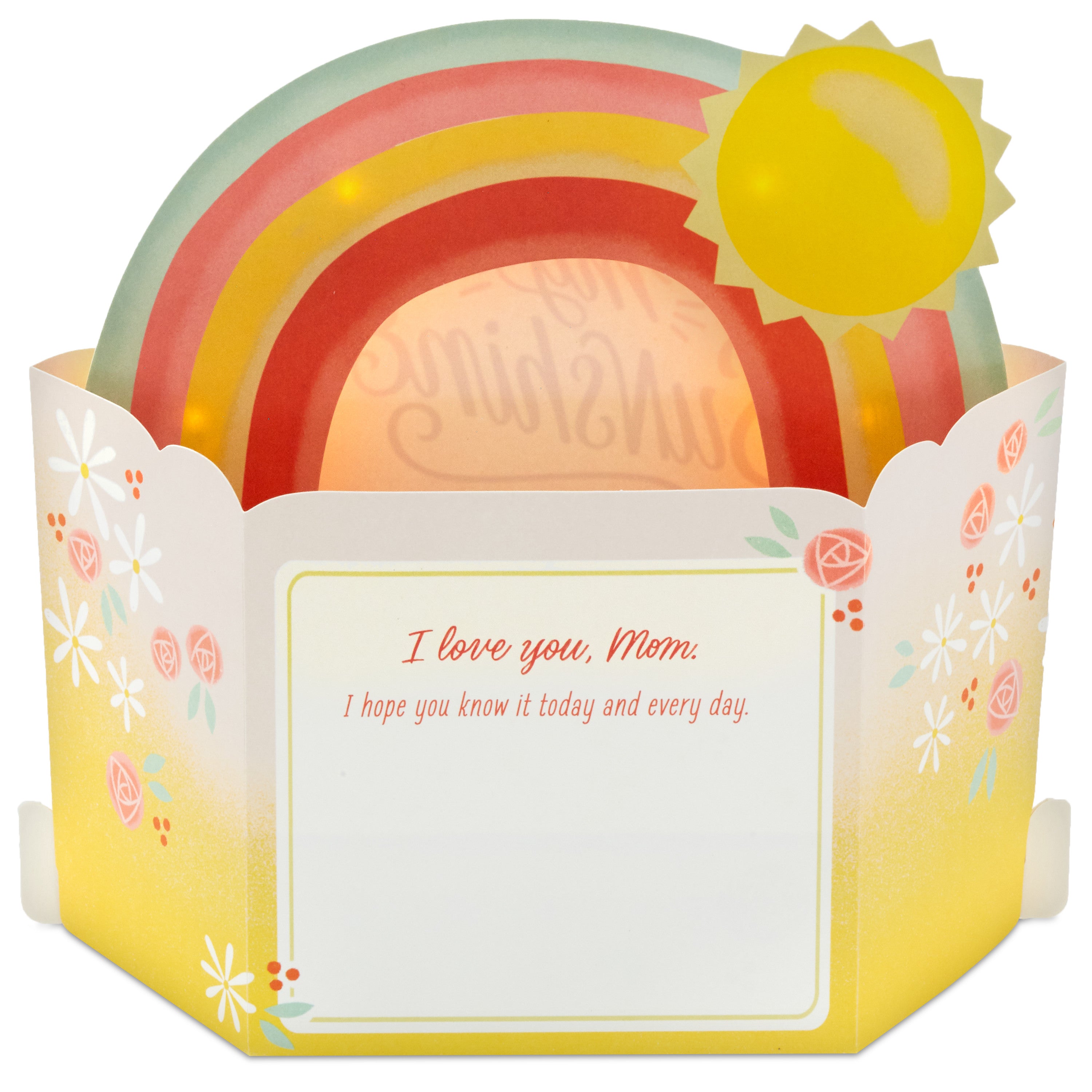 Paper Wonder Giant Birthday Pop Up Card for Mom with Light and Sound (Plays You Are My Sunshine)