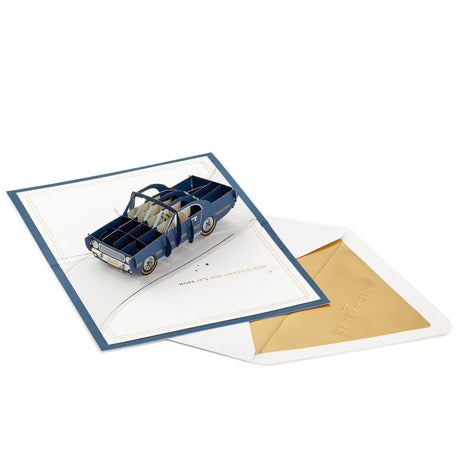 Signature Paper Wonder Pop Up Birthday Card (Classic Car, Amazing Ride)