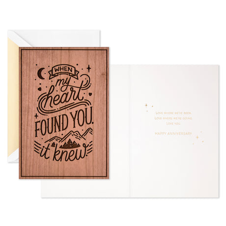 Hallmark Signature Wood Anniversary Card (Where We've Been, Where We're Going)