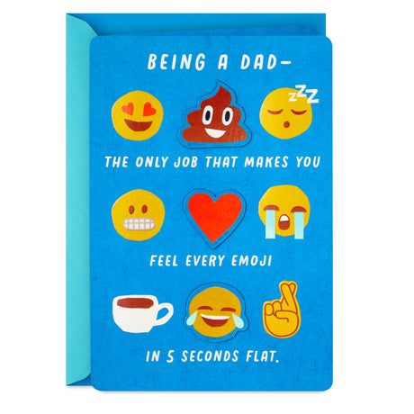 Fathers Day Card (Removable Emoji Magnets)