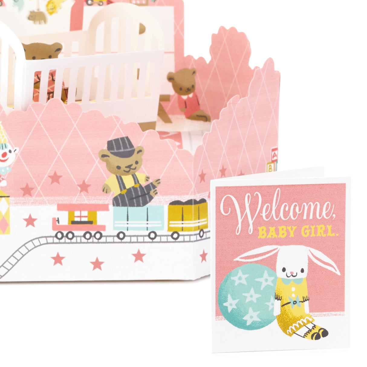 Paper Wonder Pop Up Baby Shower Card for Baby Girl (Nursery)