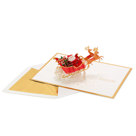 Signature Paper Wonder Pop Up Christmas Card (Santa's Sleigh)