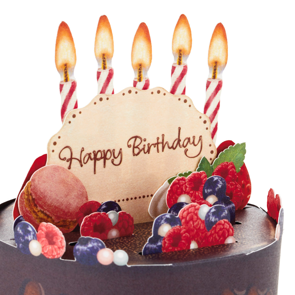 Pop Up Birthday Card (Chocolate Cake)
