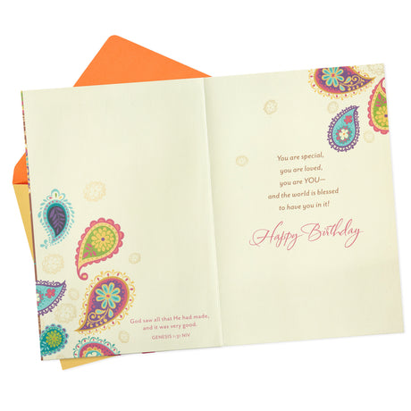 Mahogany Religious Birthday Card for Her (Celebrating You)