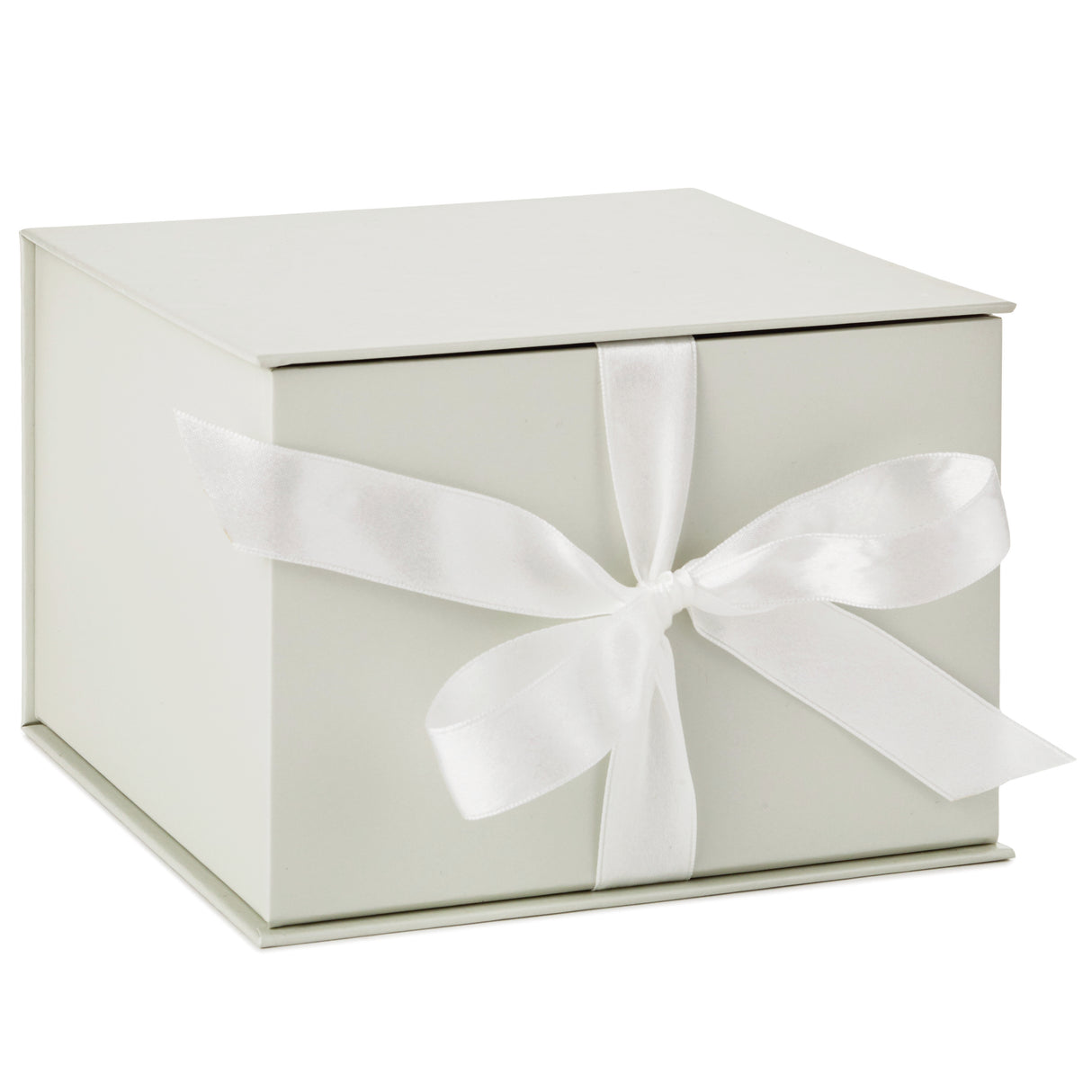 7" Large White Gift Box with Lid and Shredded Paper Fill for Weddings, Christmas, Holidays, Birthdays and More