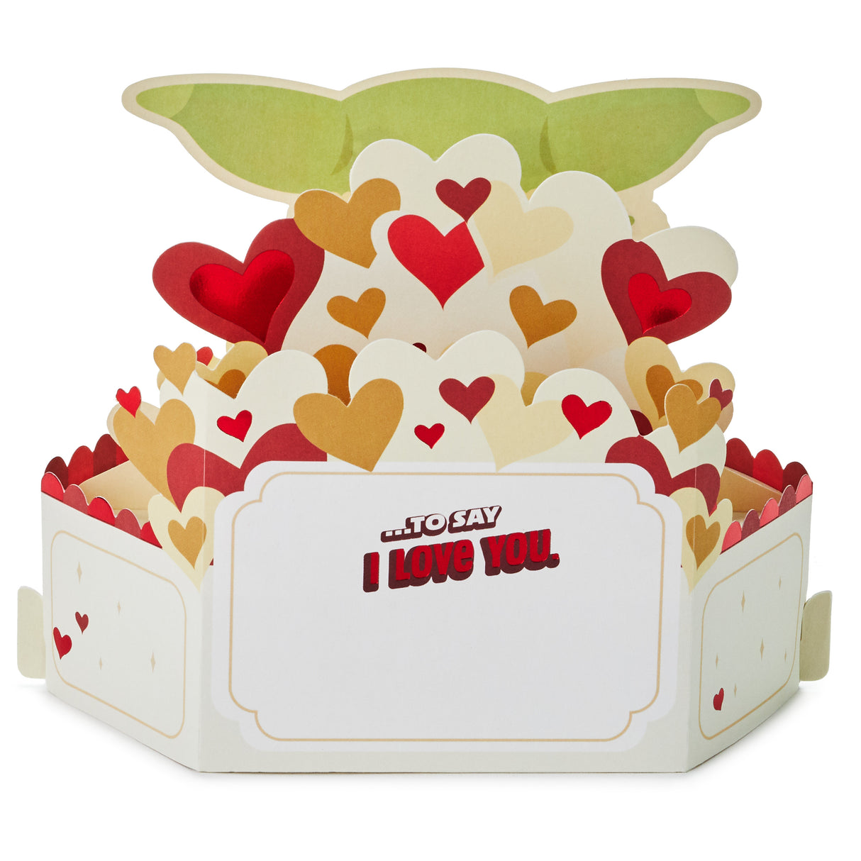 Paper Wonder Star Wars Baby Yoda Pop Up Love Card, Valentines Day Card, or Anniversary Card (Reaching Out)