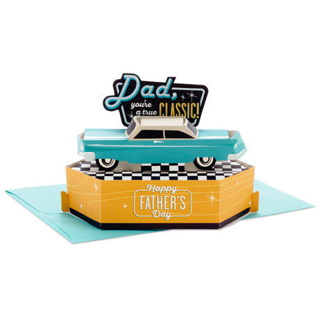 Paper Wonder Displayable Pop Up Fathers Day Card for Dad (Classic Car)
