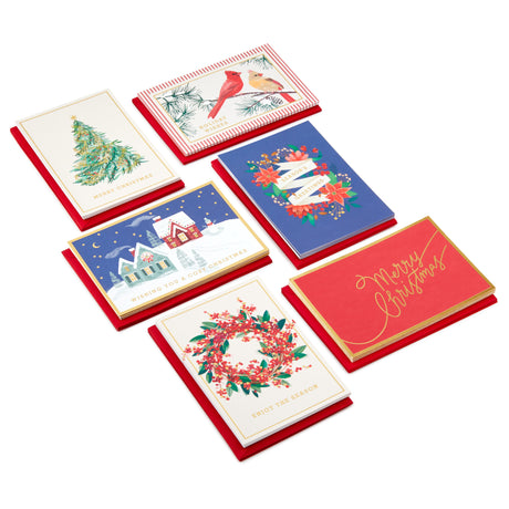 Boxed Christmas Cards Assortment, Cozy Christmas (6 Designs, 36 Cards with Envelopes)