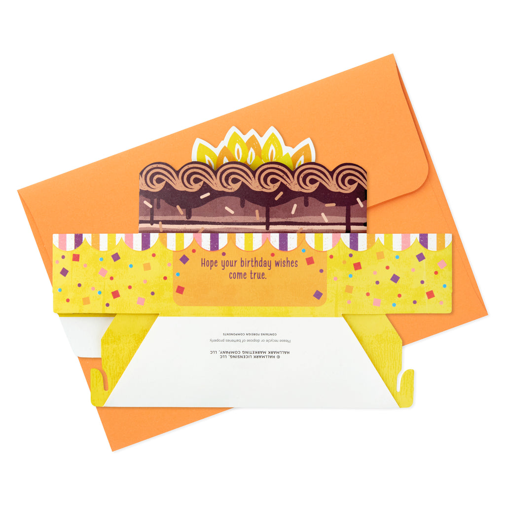 Paper Wonder Birthday Pop Up Card with Sound and Motion (Birthday Cake)