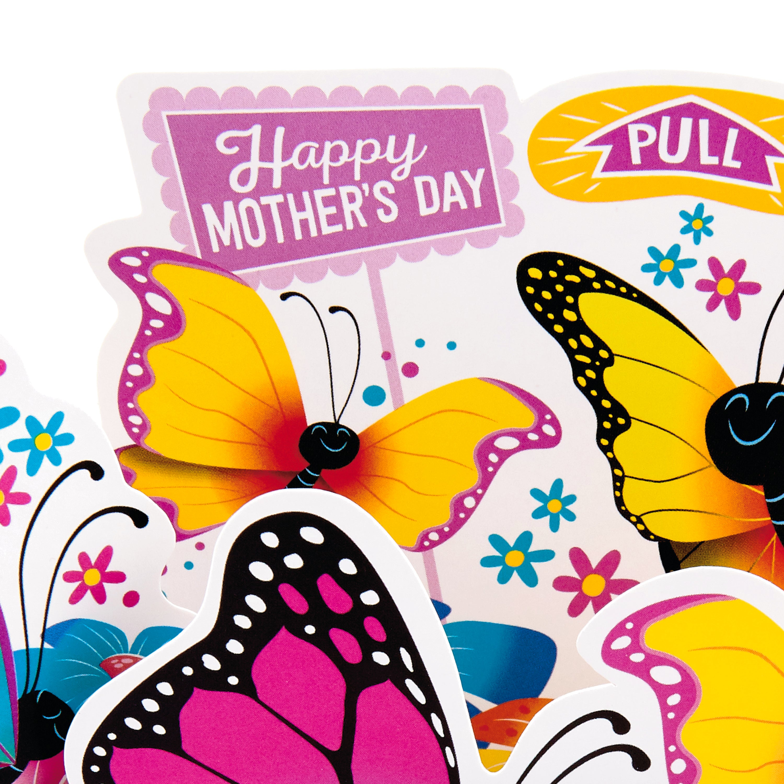 Pop Up Mother's Day Card with Song for Mom (Pot of Butterflies, Plays Happy by Pharrell Williams)