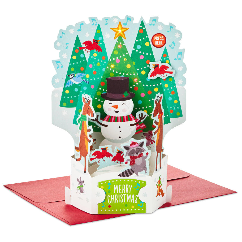 Paper Wonder Pop Up Christmas Card with Lights and Music (Plays Rockin' Around the Christmas Tree)