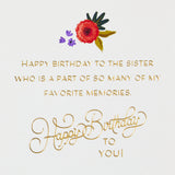  Signature Birthday Card for Sister (Elegant Cake)