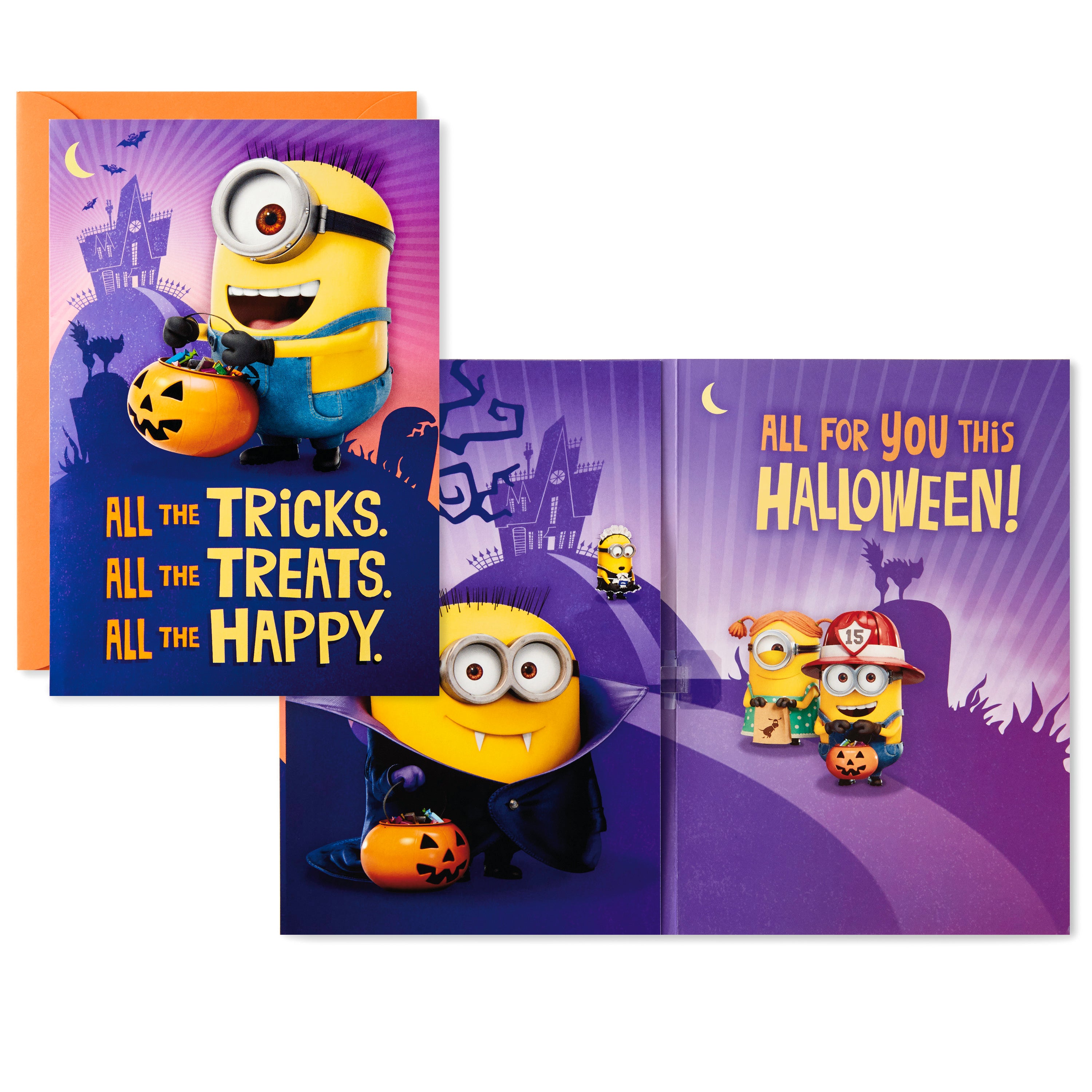 Minions Halloween Card with Song for Kids (Plays Happy by