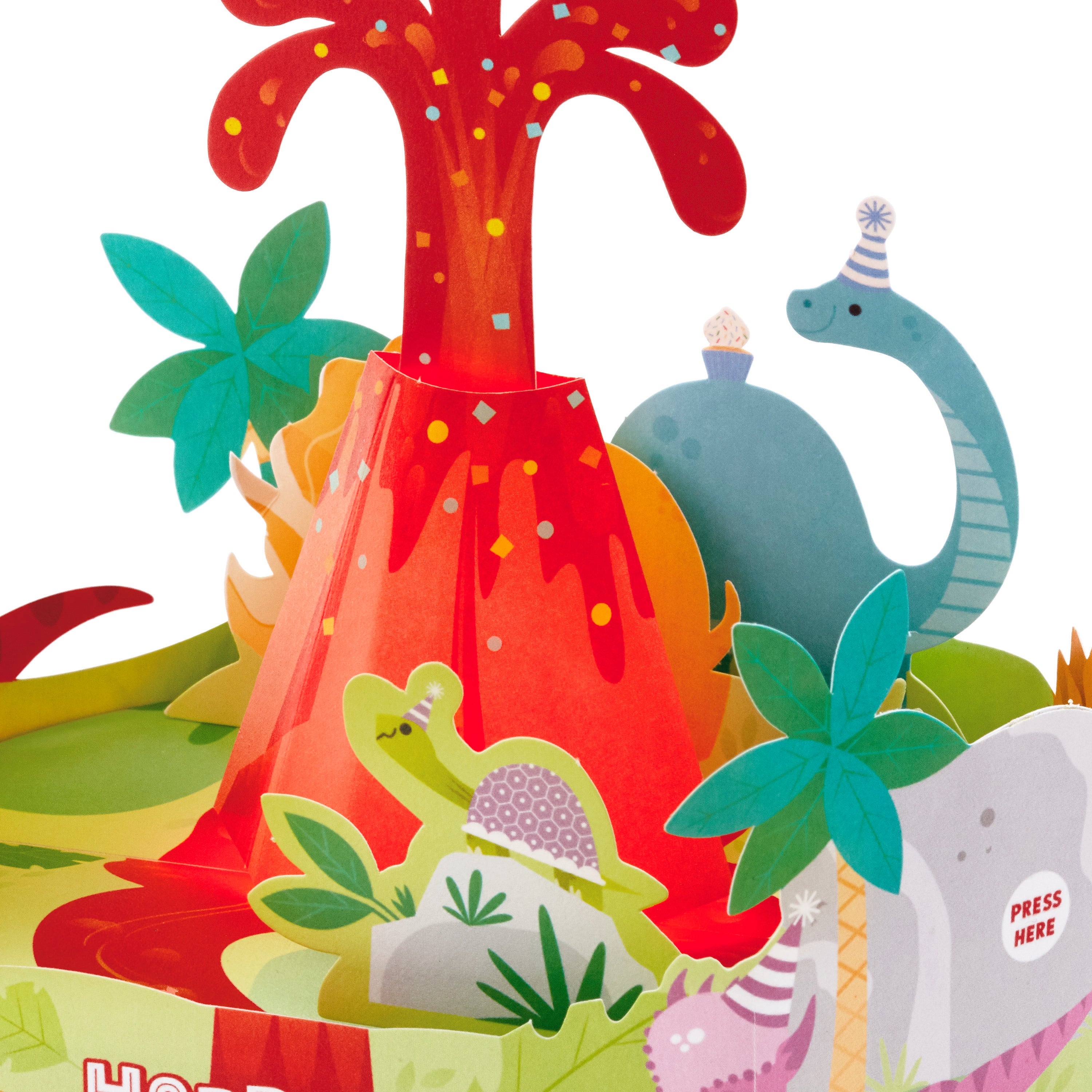 Hallmark Paper Wonder Pop Up Birthday Card for Kids with Sound (Dinosaur, Volcano)