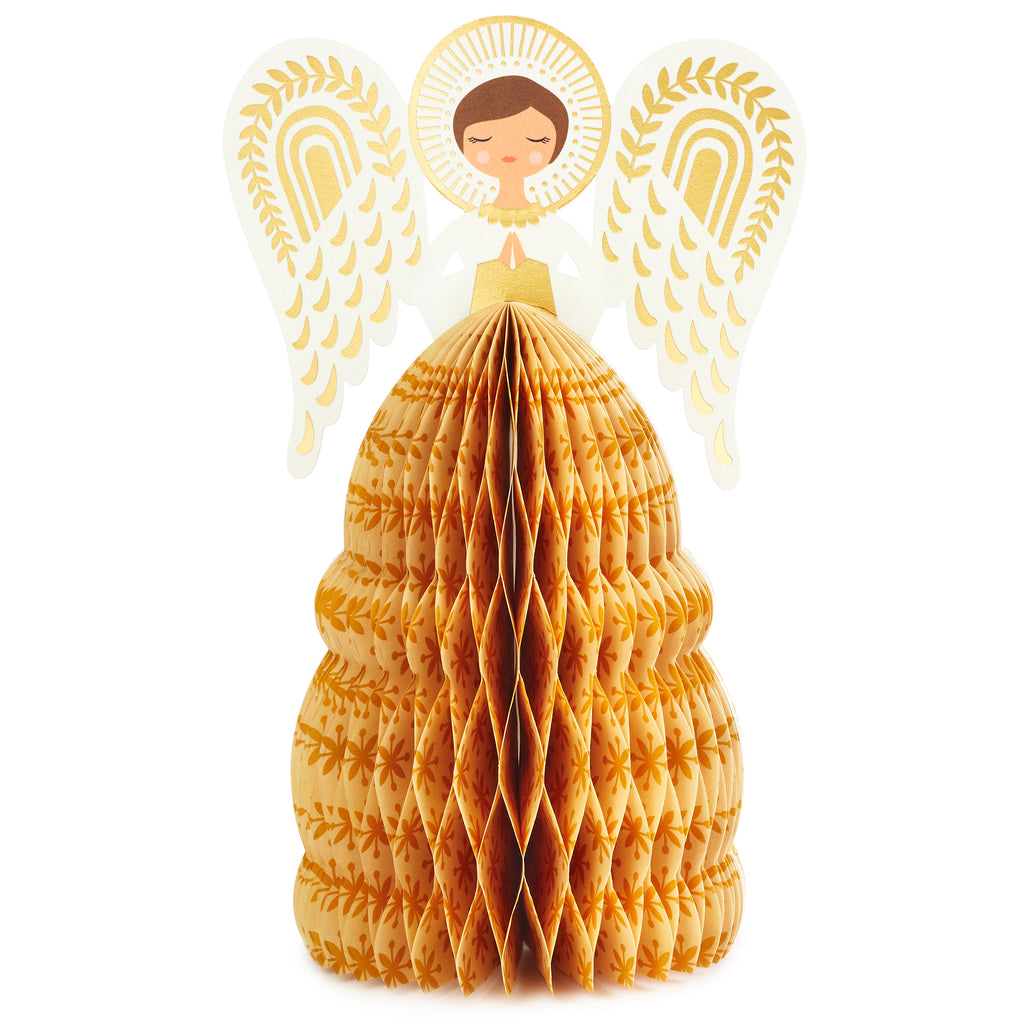 Paper Wonder Displayable Pop Up Honeycomb Christmas Card (Angel)