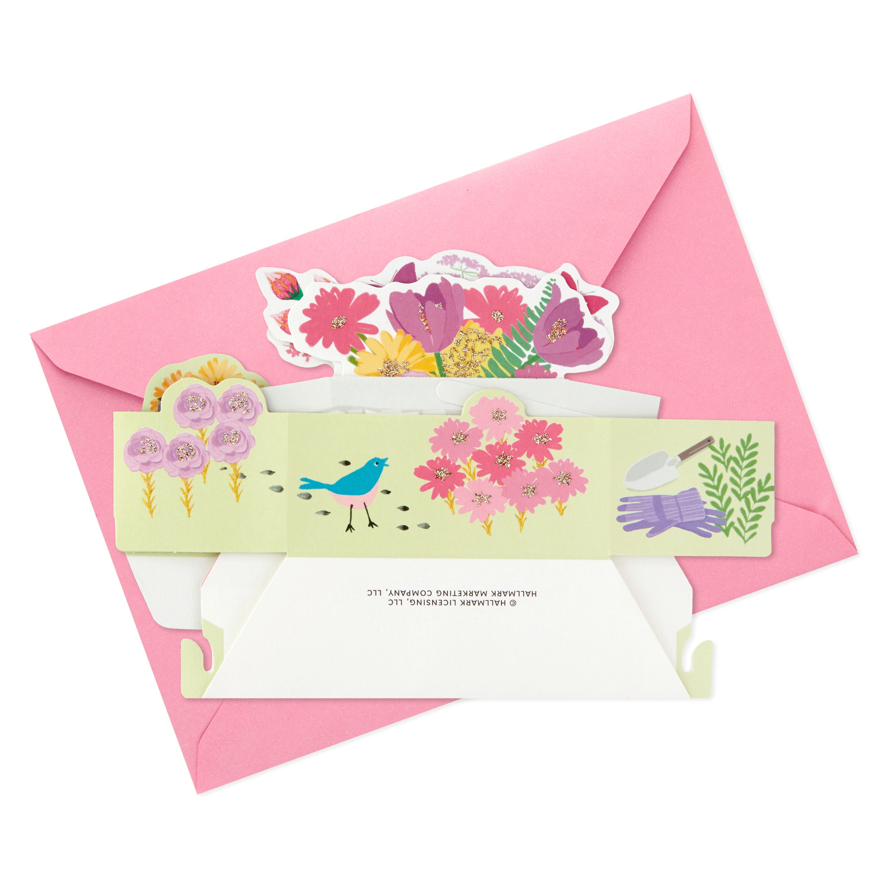 Pop Up Mothers Day Card for Grandma (Displayable Basket of Flowers)