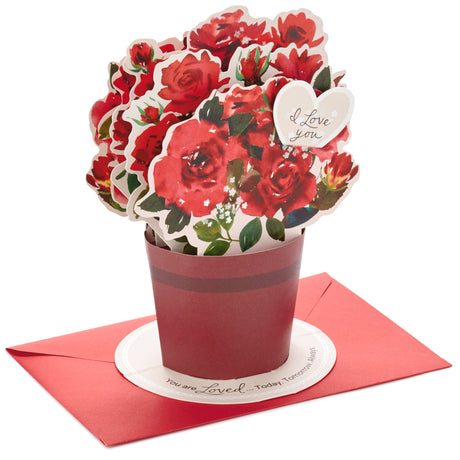 Paper Wonder Pop Up Valentines Day Card, Displayable Bouquet (Today, Tomorrow, Always)