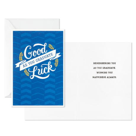 Graduation Cards Assortment, Good Luck (6 Cards with Envelopes, 2 Designs)