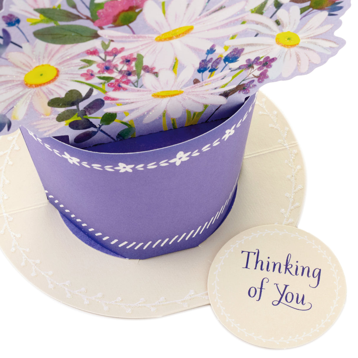 Paper Wonder Thinking of You, Birthday, Encouragement Pop Up Card (Displayable Daisy Bouquet)