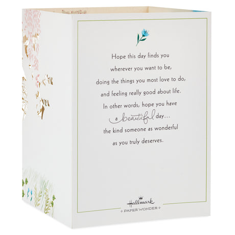 Hallmark Paper Wonder Displayable Pop Up Birthday Card for Women (Beautiful Day)