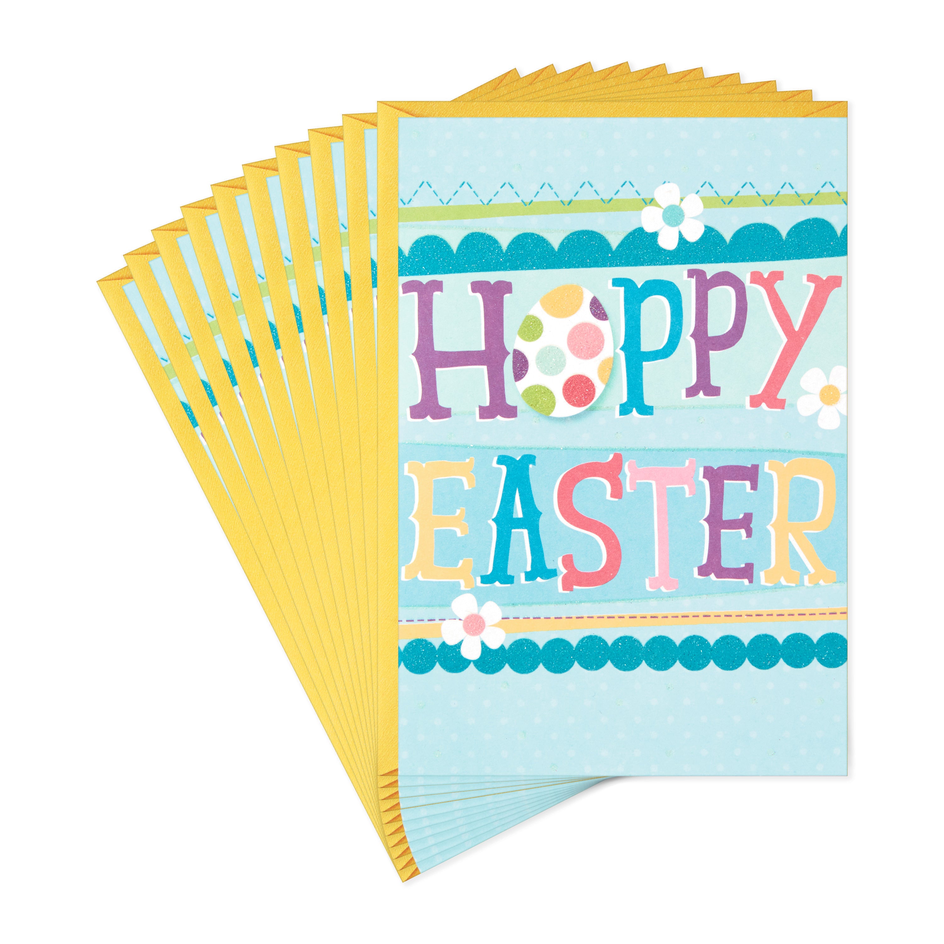 Pack of Easter Cards, Hoppy Easter (10 Cards with Envelopes)