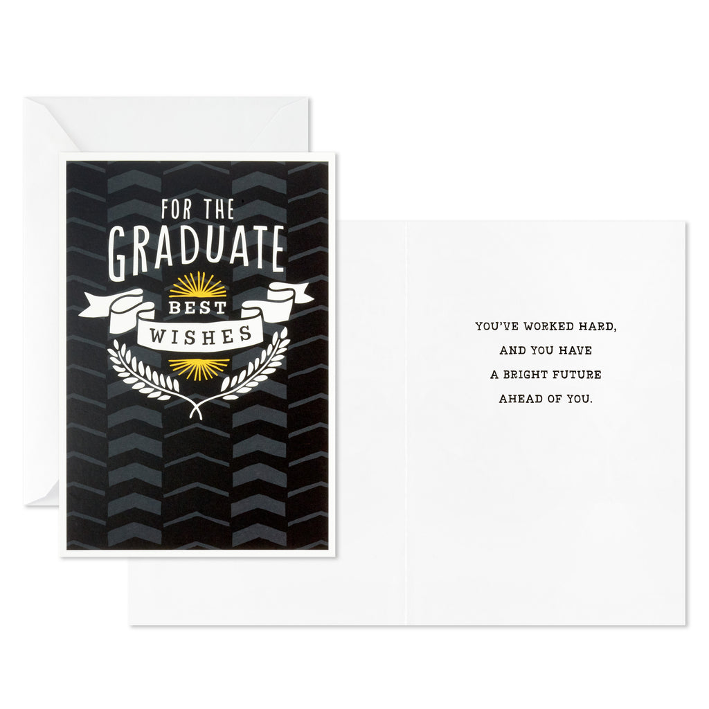 Graduation Cards Assortment, Good Luck (6 Cards with Envelopes, 2 Designs)