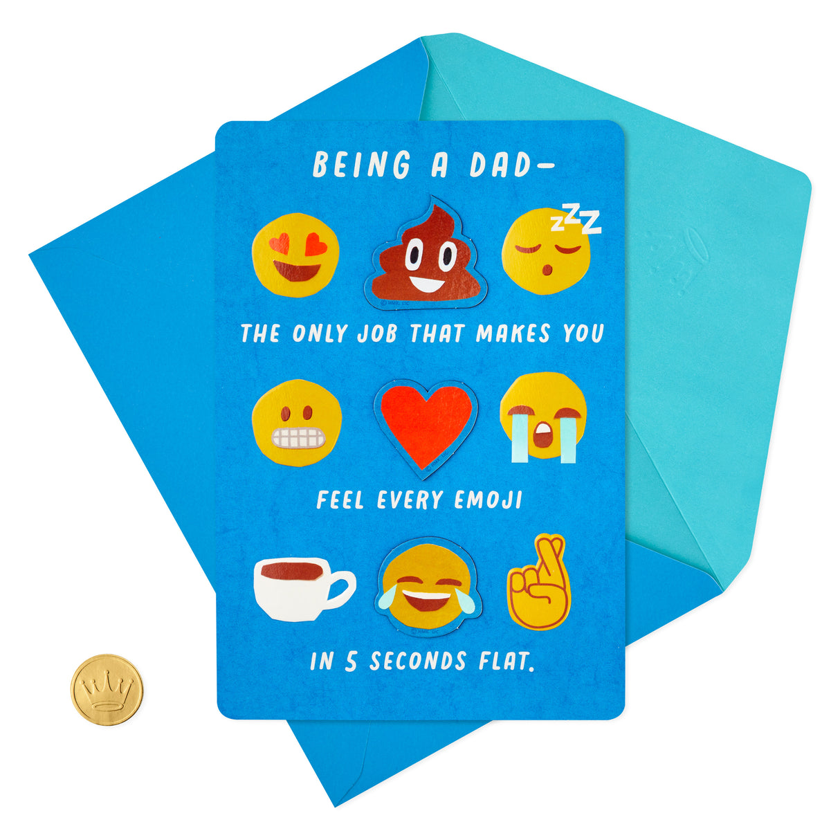 Fathers Day Card (Removable Emoji Magnets)