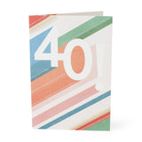 40th Birthday Greeting Card (Beams)