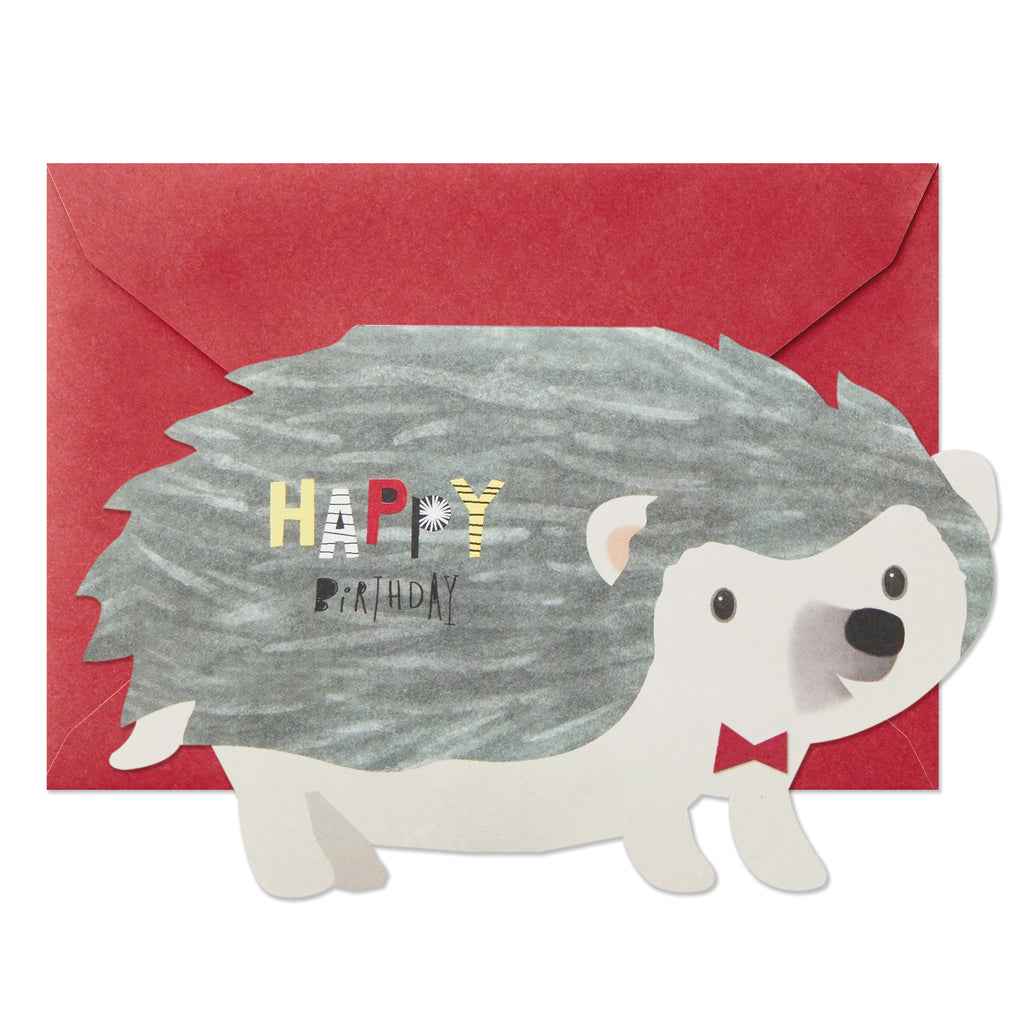 Pop Up Birthday Card (3D Honeycomb Hedgehog)