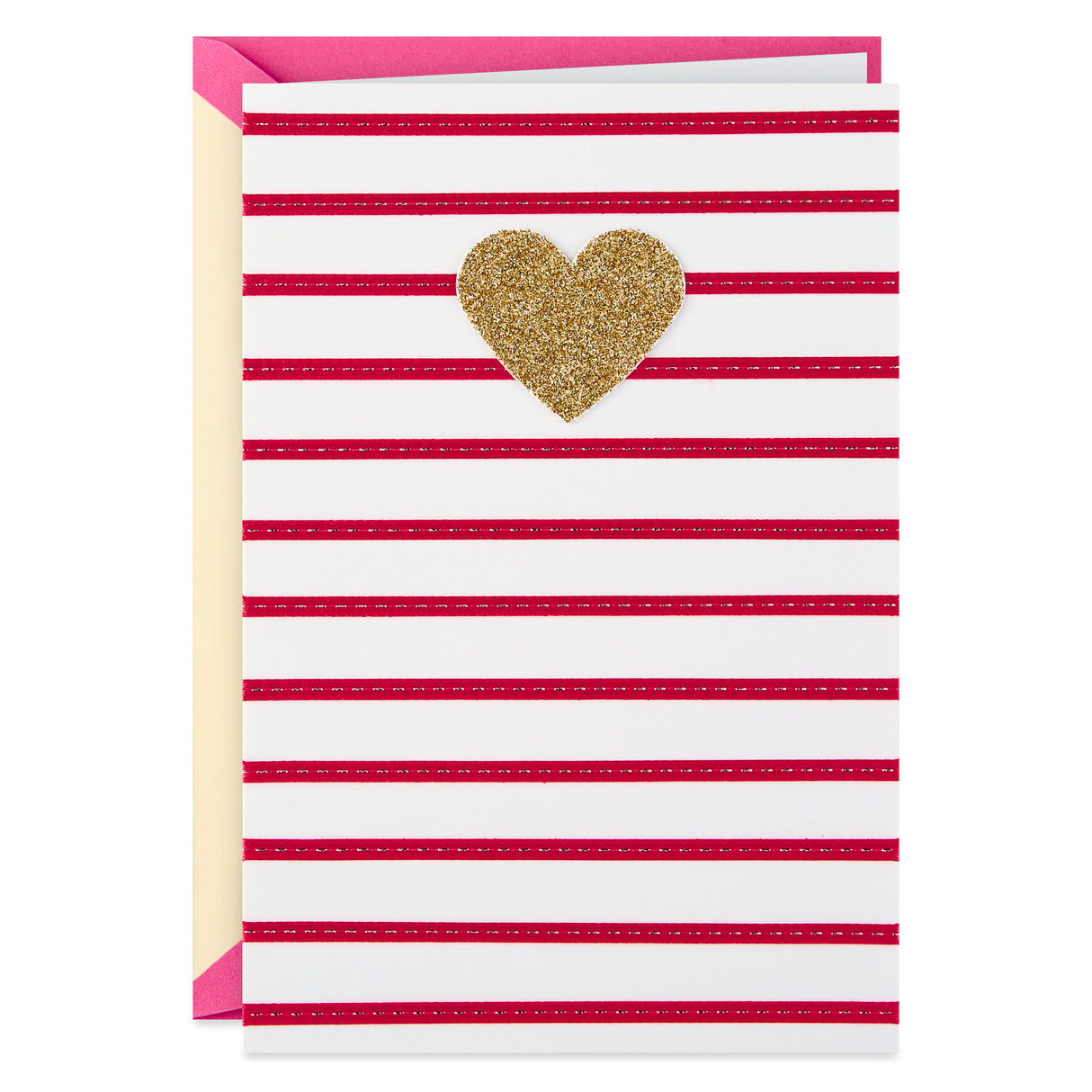 Signature Birthday Card for Her (Heart and Stripes)