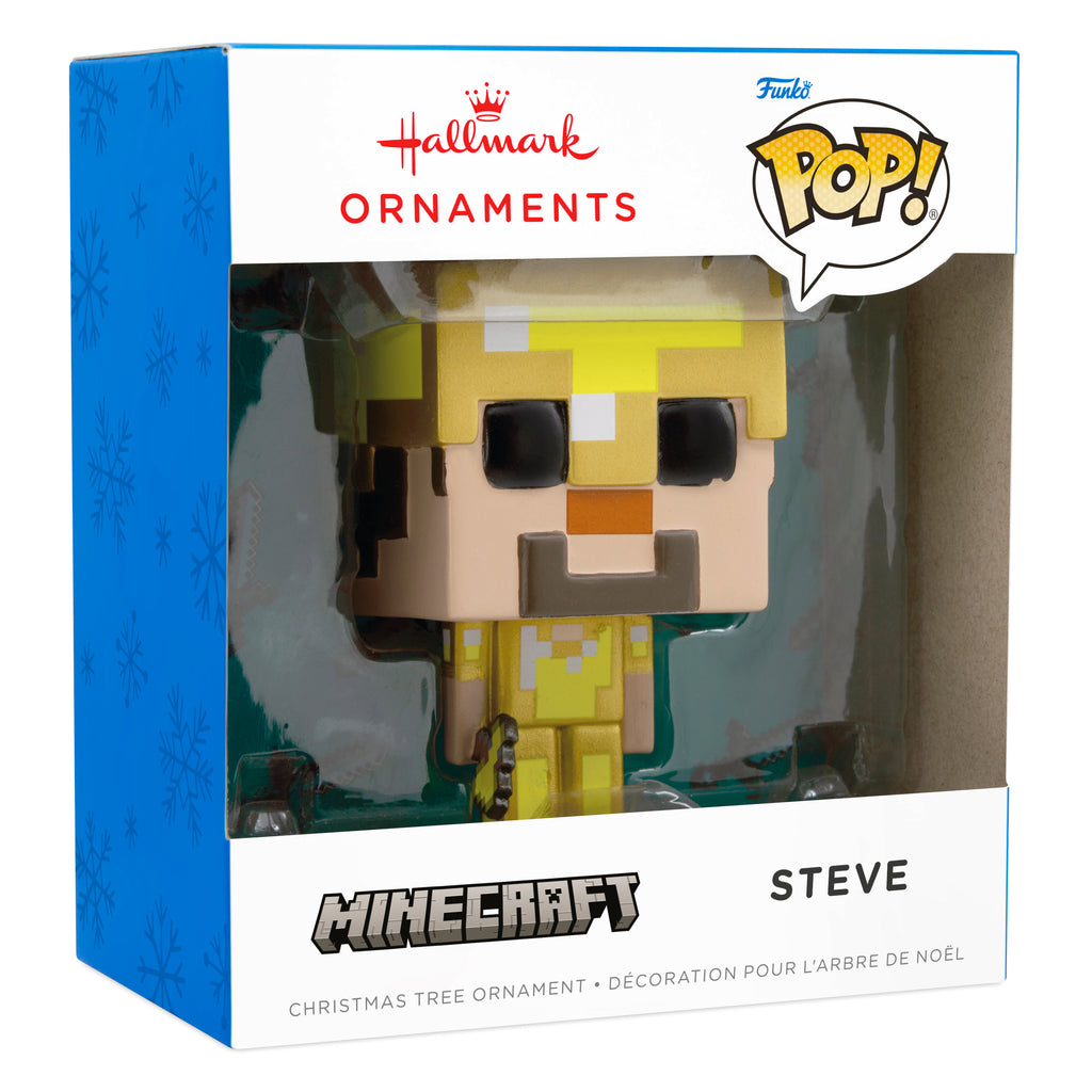 Minecraft Steve in Gold Armor Funko POP! Christmas Ornament