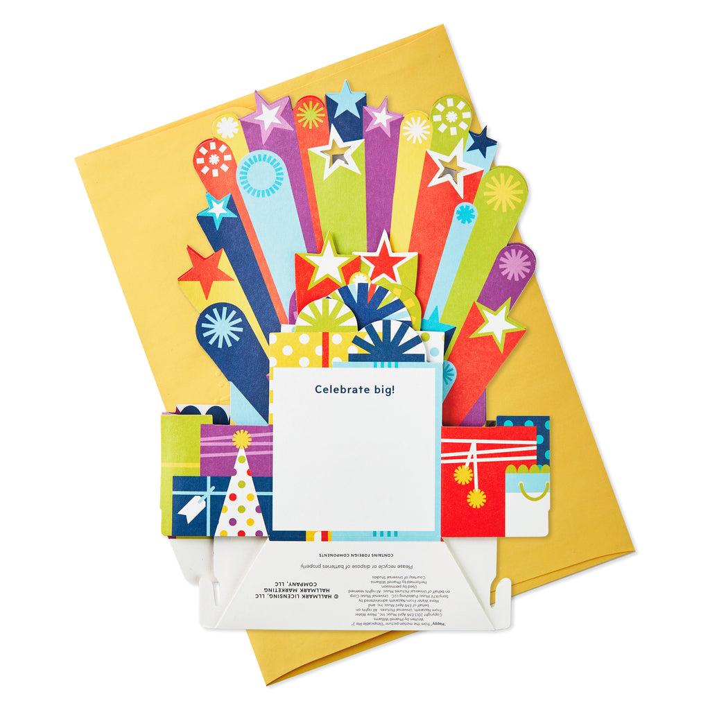 Paper Wonder Pop Up Birthday Card with Music (Birthday Cake, Happy by Pharell Williams)