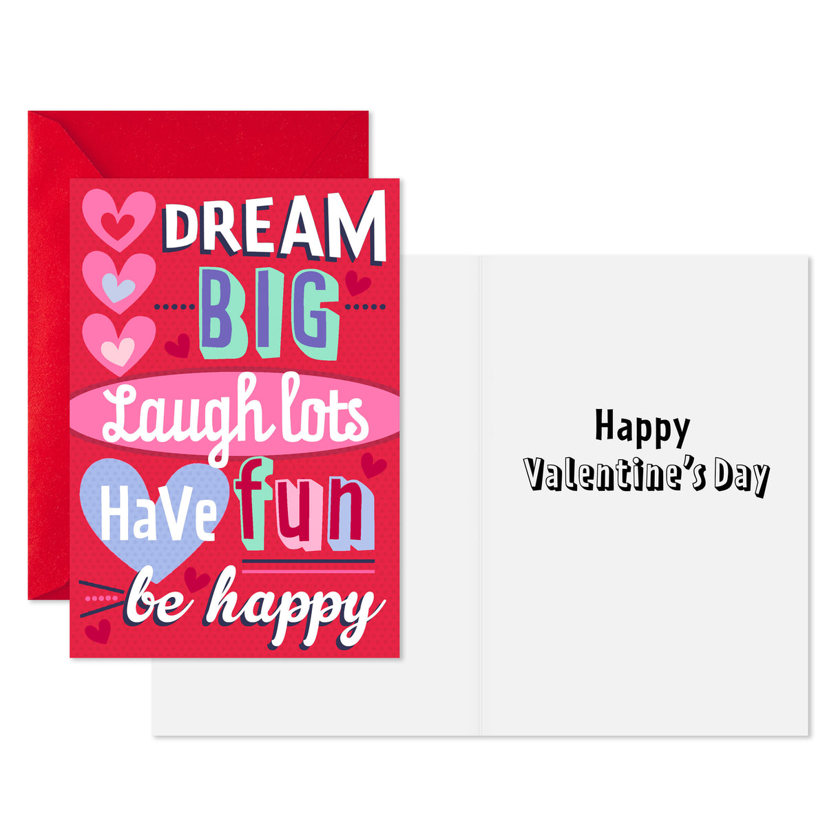 Valentines Day Cards Assortment for Kids, Be Happy (8 Valentine's Day Cards with Envelopes)