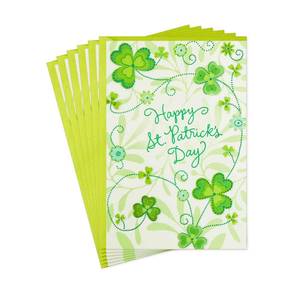 Pack of St. Patricks Day Cards, Best of Everything (6 Cards with Envelopes)