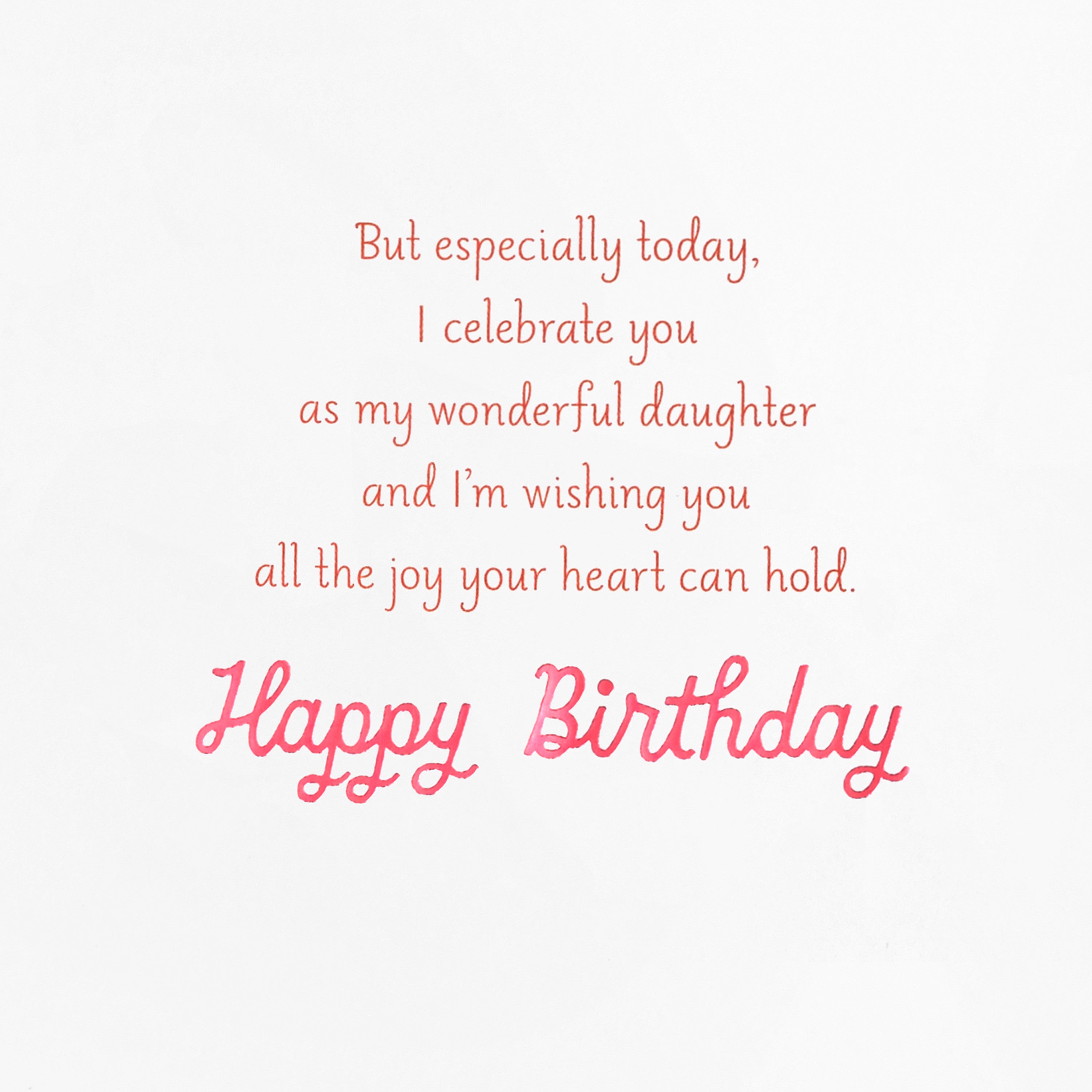 Mahogany Birthday Card for Daughter (I Celebrate You)