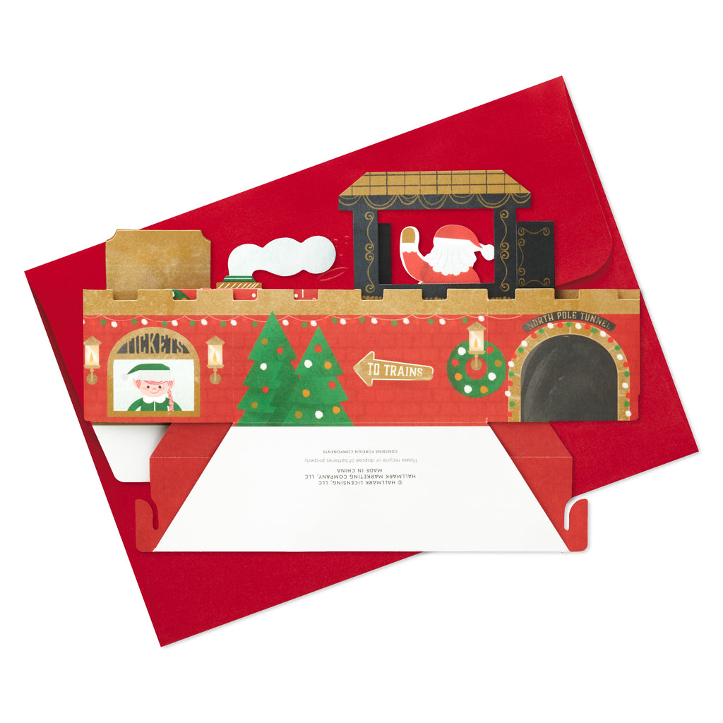 Paper Wonder Displayable Religious Pop Up Christmas Card (Christmas Train)