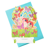 Paper Wonder Pop Up Birthday Card for Women (Flowers and Butterflies)