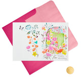 Paper Wonder Displayable Pop Up Birthday Card for Her (Beautiful Butterflies and Flowers)