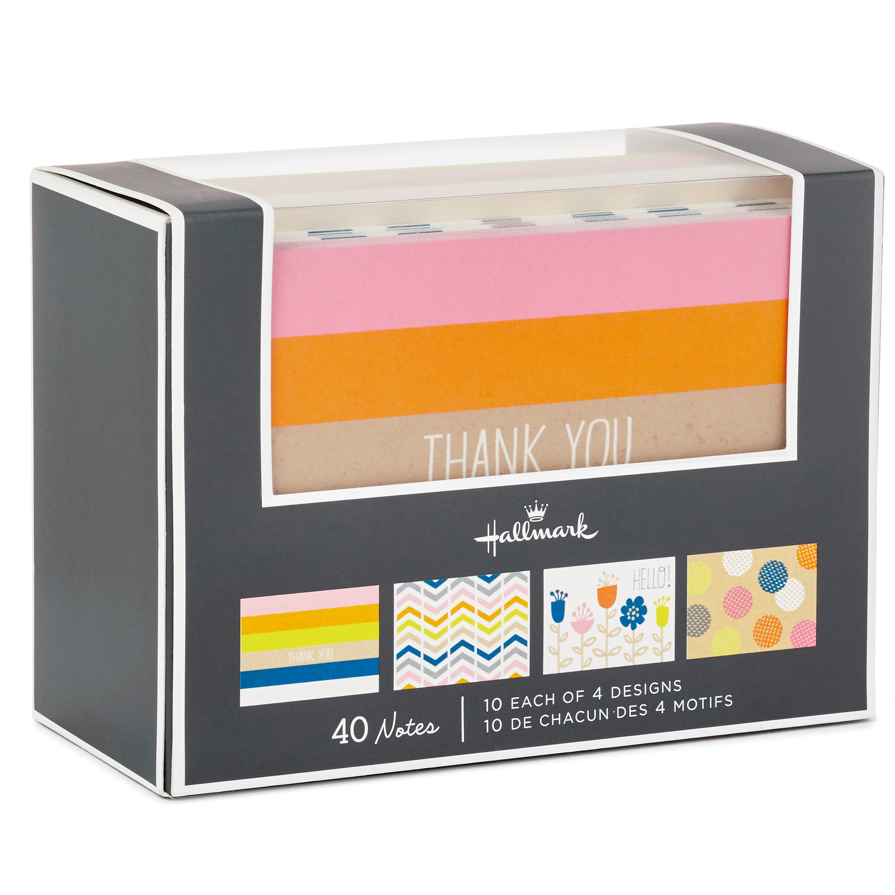 Blank Cards (Stripes, Dots, Flowers, 40 Cards with Envelopes)