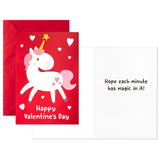 Valentines Day Cards Assortment for Kids, Unicorn and Sloth (6 Valentine's Day Cards with Envelopes)