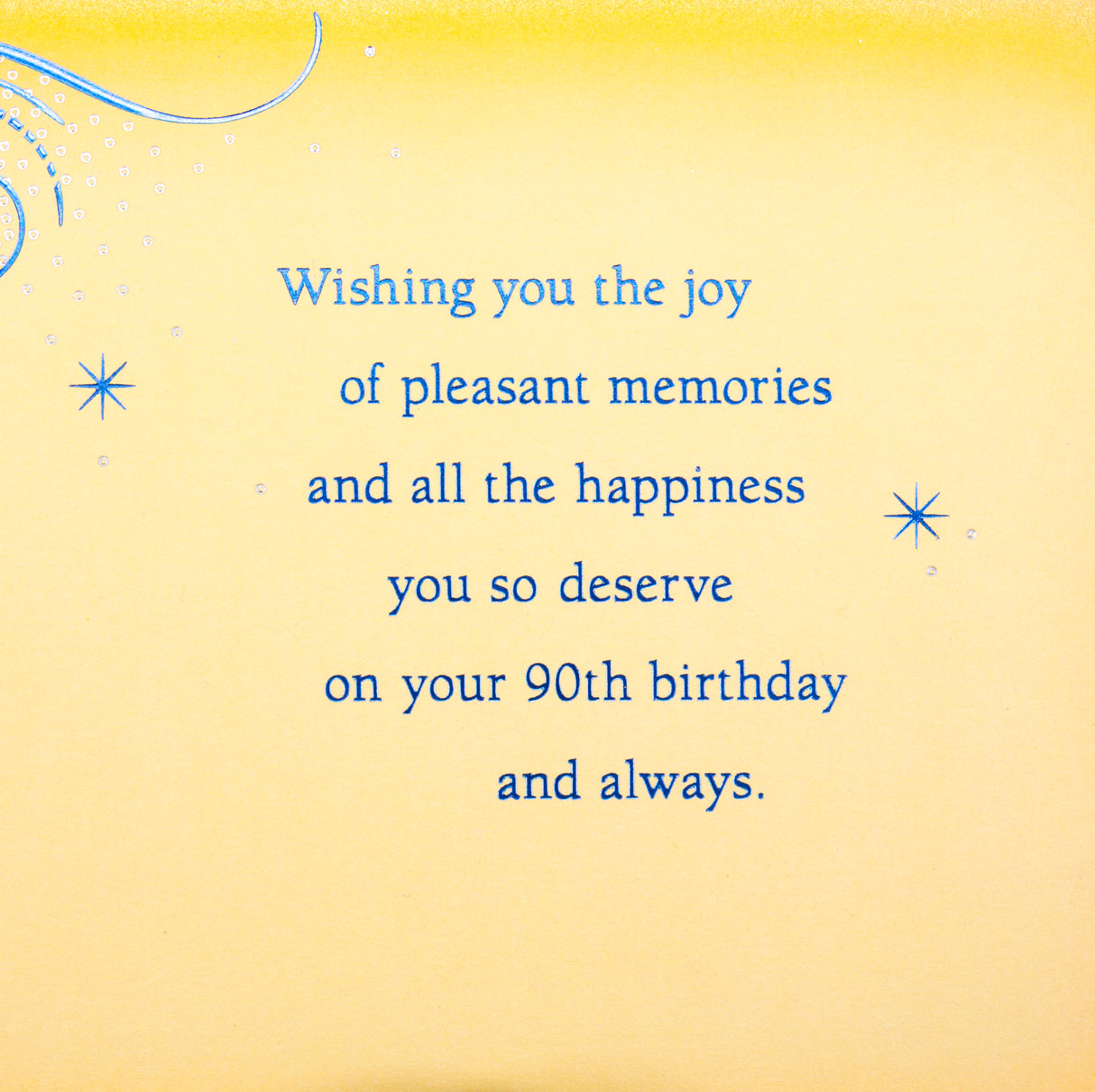 90th Birthday Card